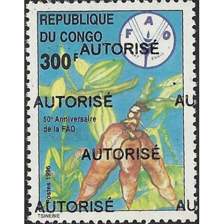 1998 - Mi 1544 - surcharge AUTORISE - 50ème anniversaire FAO **