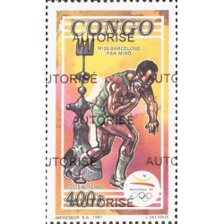 1998 - Mi 1549 - surcharge AUTORISE - Jeux Olympiques Barcelone - sculpture Miro **