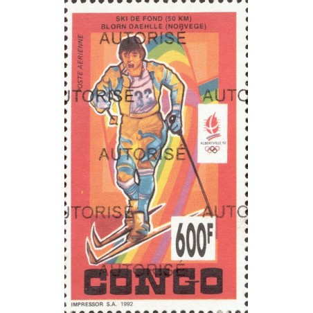 1998 - Mi 1553 - surcharge AUTORISE - Jeux Olympiques d'hiver Albertville 1992 **