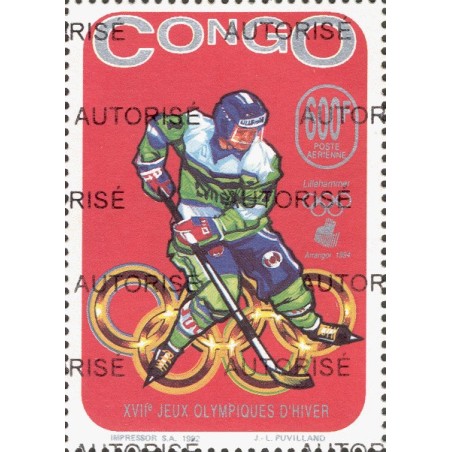 1998 - Mi 1554 - surcharge AUTORISE - Jeux Olympiques d'hiver Lillehammer 1994 **