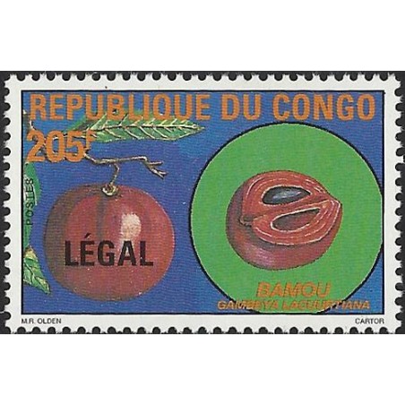 1998 - Mi 1556 - surcharge LEGAL - Fruit : Bamou **