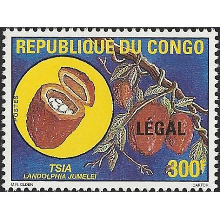 1998 - Mi 1557 - surcharge LEGAL - Fruit : Tsia **