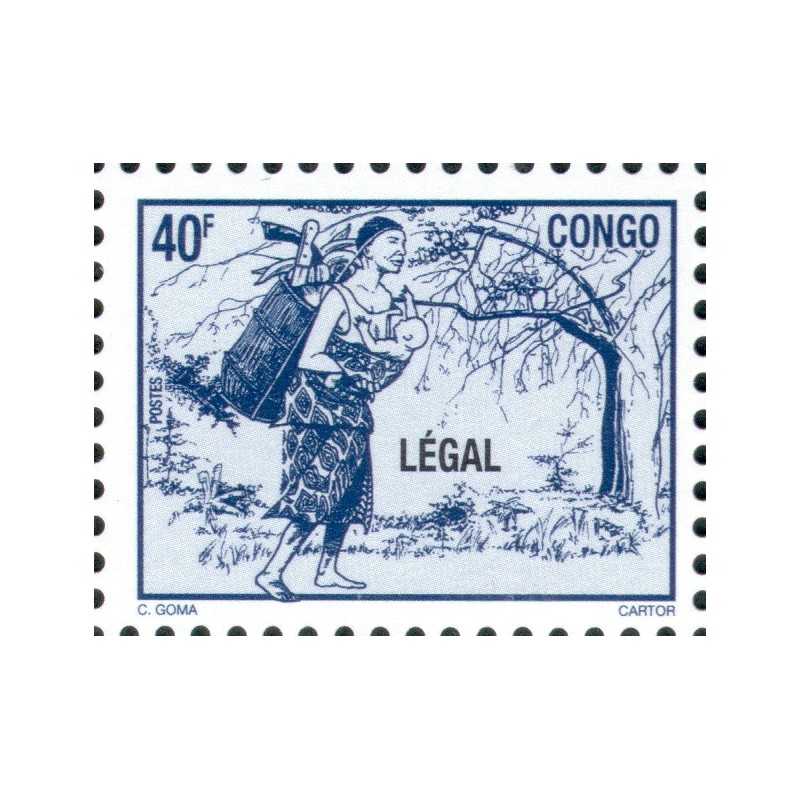1998 - Mi 1561 - local overprint LEGAL - Mother carrying baby - 40 f blue - MNH