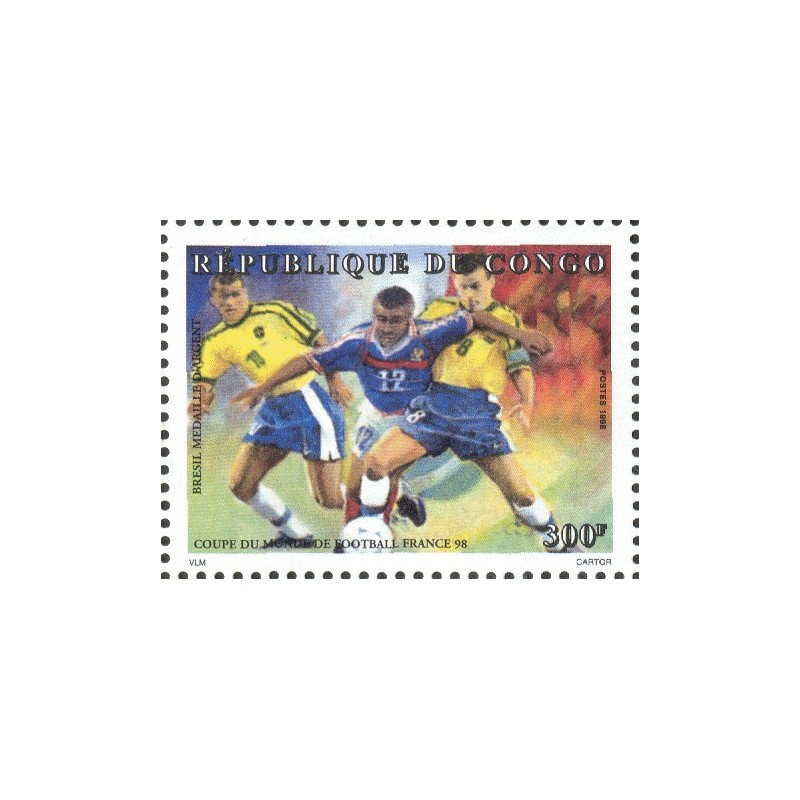 1998 - Mi 1593 - coupe du monde de football France 98 - match France / Brésil **