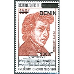 2009 - Mi 1629 - surcharge locale 1000 f - Frédéric Chopin **