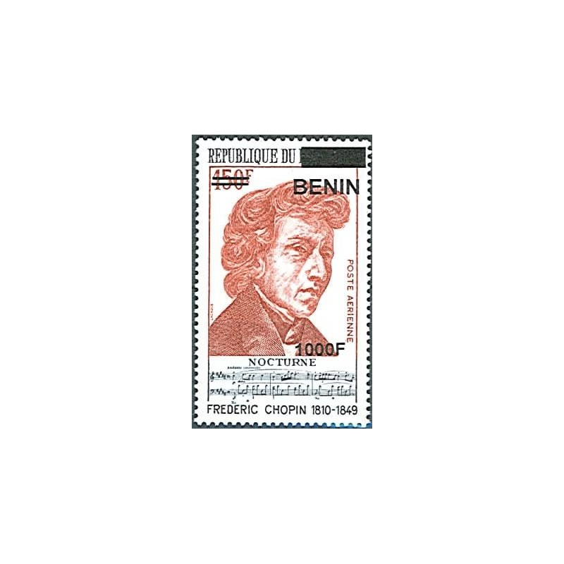 2009 - Mi 1629 - local overprint 1000 f - Frédéric Chopin - MNH