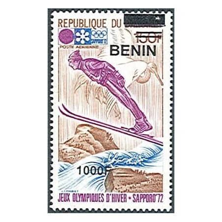 2009 - Mi 1624 - local overprint 1000 f - Winter Olympics in Sapporo - ski jumping - bird - MNH