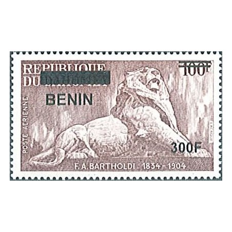 2009 - Mi 1570 - local overprint 300 f - Lion of Belfort by Bartholdi - MNH