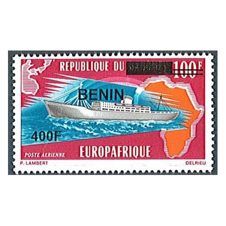 2009 - Mi 1613 - local overprint 400 f - Ship: ocean liner - Europafrica issue - MNH