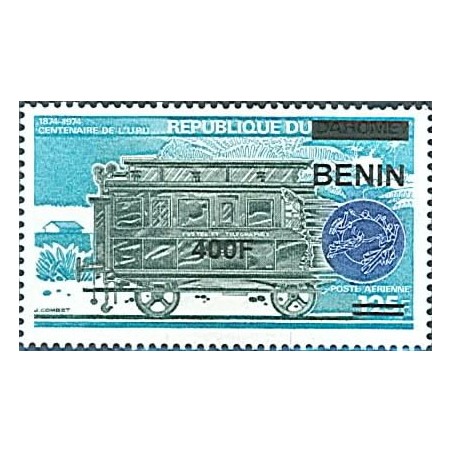 2009 - Mi 1621 - local overprint 400 f - UPU - postal railroad car - MNH