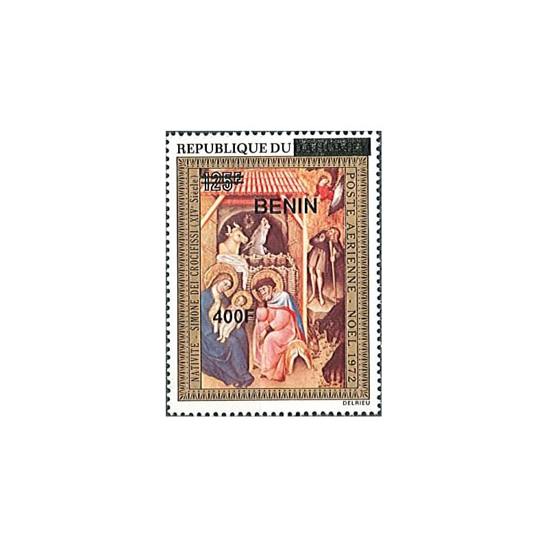 2009 - Mi 1618 - surcharge locale 400 f - Nativité par Simone del Crocifissi - Noël 1972 **