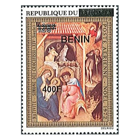 2009 - Mi 1618 - local overprint 400 f - Nativity, by Simone del Crocifissi - Christmas 1972 - MNH