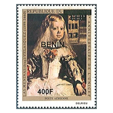 2009 - Mi 1615 - local overprint 400 f - Infanta by Velázquez - UNICEF - MNH