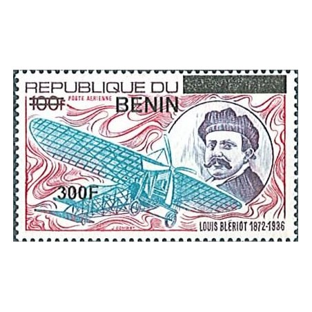 2009 - Mi 1565 - local overprint 300 f - Louis Blériot and his plane - MNH