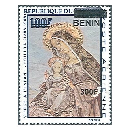 2009 - Mi 1559 - local overprint 300 f - The Virgin and Child by Foujita - MNH