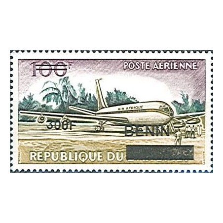 2009 - Mi 1607 - local overprint 300 f - Cotonou airport - Boeing 707 Air Afrique - MNH