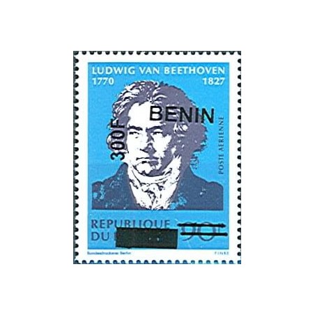 2009 - Mi 1606 - local overprint 300 f - Ludwig van Beethoven - MNH