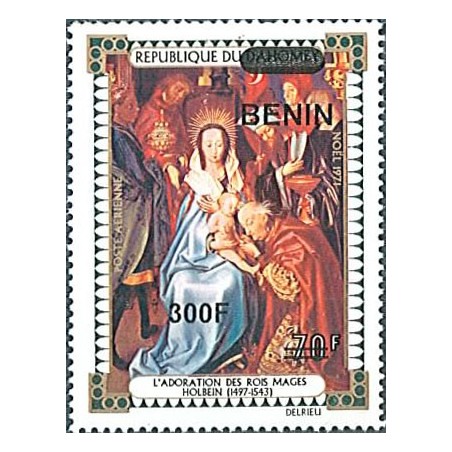 2009 - Mi 1549 - local overprint 300 f - Adoration of the Kings, by Holbein - Christmas 1971 - MNH