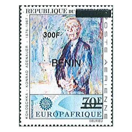 2009 - Mi 1603 - local overprint 300 f - K. Adenauer, by O. Kokoschka - Europafrica - MNH