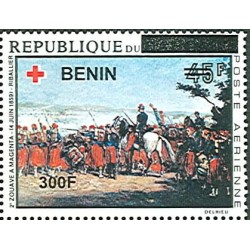 2009 - Mi 1542 - local overprint 300 f - Zouave Regiment at Magenta, by Riballier - Red Cross - horse - MNH