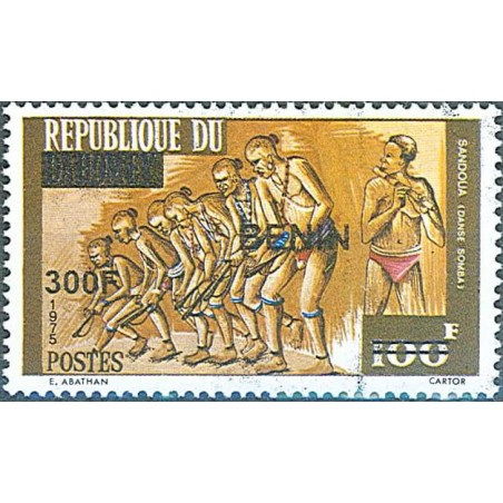 2009 - Mi 1516 - local overprint 300 f - Somba Dance, Sandoua, horiz - MNH