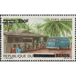 2009 - Mi 1524 - local overprint 200 f - Wolkswagen mail truck at rural post office - MNH