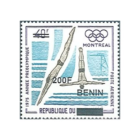 2009 - Mi 1522 - local overprint 200 f - Summer Olympics Montreal 1976 - Diving - MNH