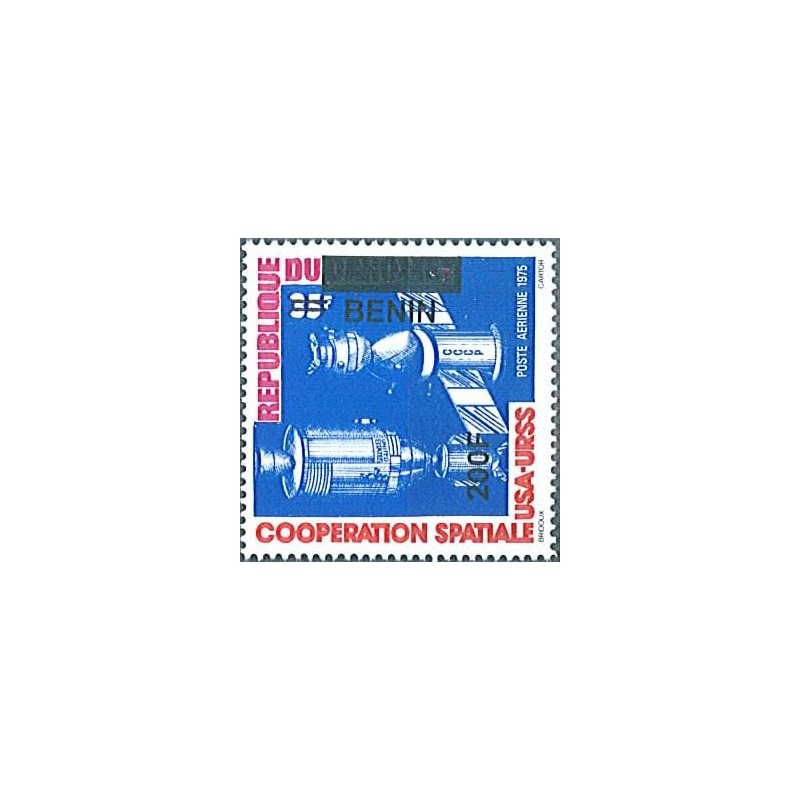 2009 - Mi 1520 - local overprint 200 f - USA/USSR cooperation in space - Satellites - MNH