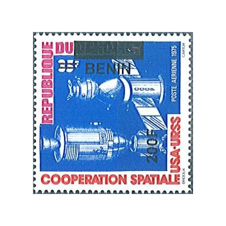 2009 - Mi 1520 - local overprint 200 f - USA/USSR cooperation in space - Satellites - MNH