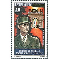 2009 - Mi 1595 - surcharge locale 50 f - Général de Gaulle - Arc de triomphe à Paris **