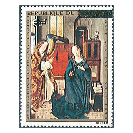 2009 - Mi 1593 - local overprint 50 f - Annunciation, by Dirk Bouts - Christmas 1973 - MNH