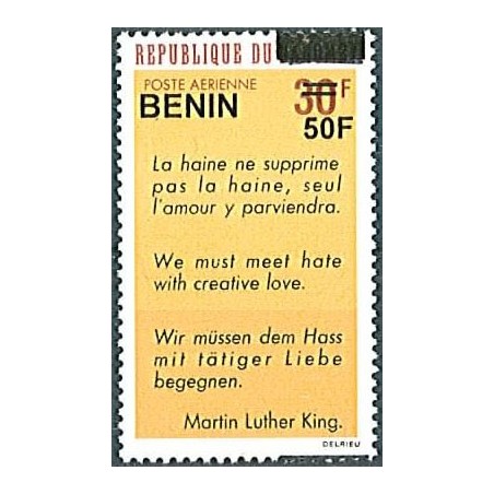 2009 - Mi 1589 - local overprint 50 f - Quote by Martin Luther King - MNH