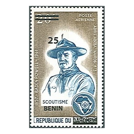 2009 - Mi 1519 II - local overprint 25 f - Scouting - Lord Baden Powell - type II - MNH