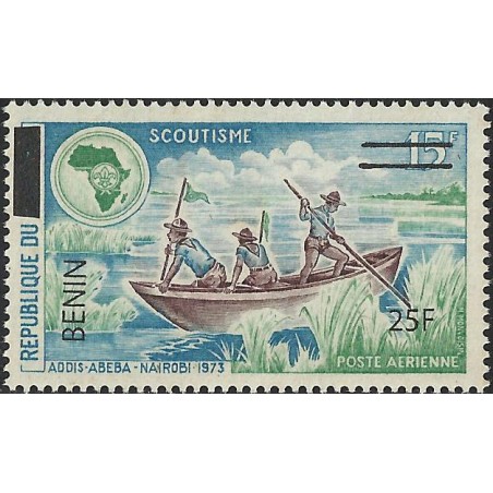 2009 - Mi 1517 - local overprint 25 f - Scouting - boat on a lake - MNH