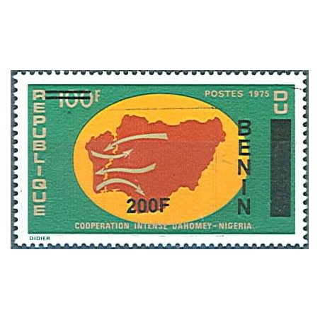 2009 - Mi 1501 - local overprint 200 f -  Intensified cooperation between Dahomey and Nigeria - MNH