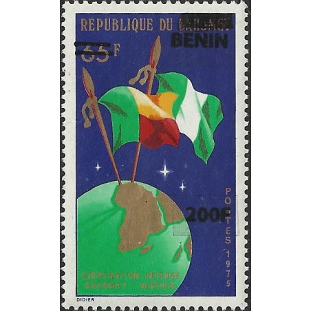 2009 - Mi 1497 - local overprint 200 f -  Intensified cooperation between Dahomey and Nigeria - MNH