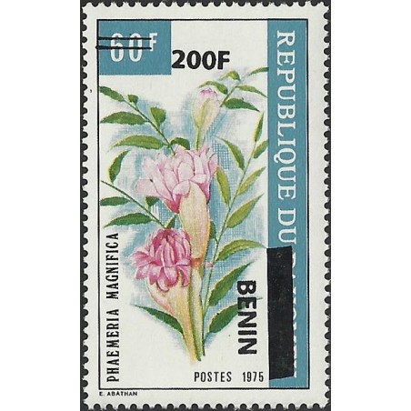 2009 - Mi 1496 - surcharge locale 200 f - Fleur "phaemeria magnifica" **