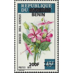 2009 - Mi 1494 - surcharge locale 200 f - Fleur "hibiscus rosa-sinensis" **