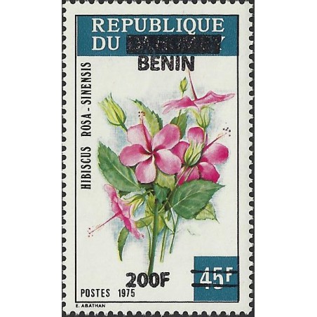 2009 - Mi 1494 - local overprint 200 f -  Flower "hibiscus rosa-sinensis" - MNH