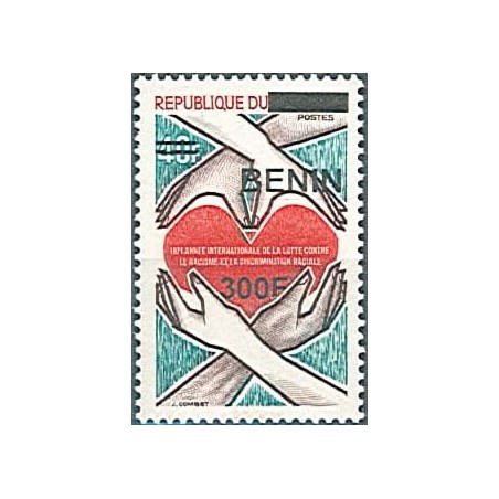 2009 - Mi 1502 - local overprint 300 f - Year against racial discrimination - MNH