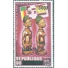 2009 - Mi 1503 - surcharge locale 300 f - Loterie nationale - statues en bois **