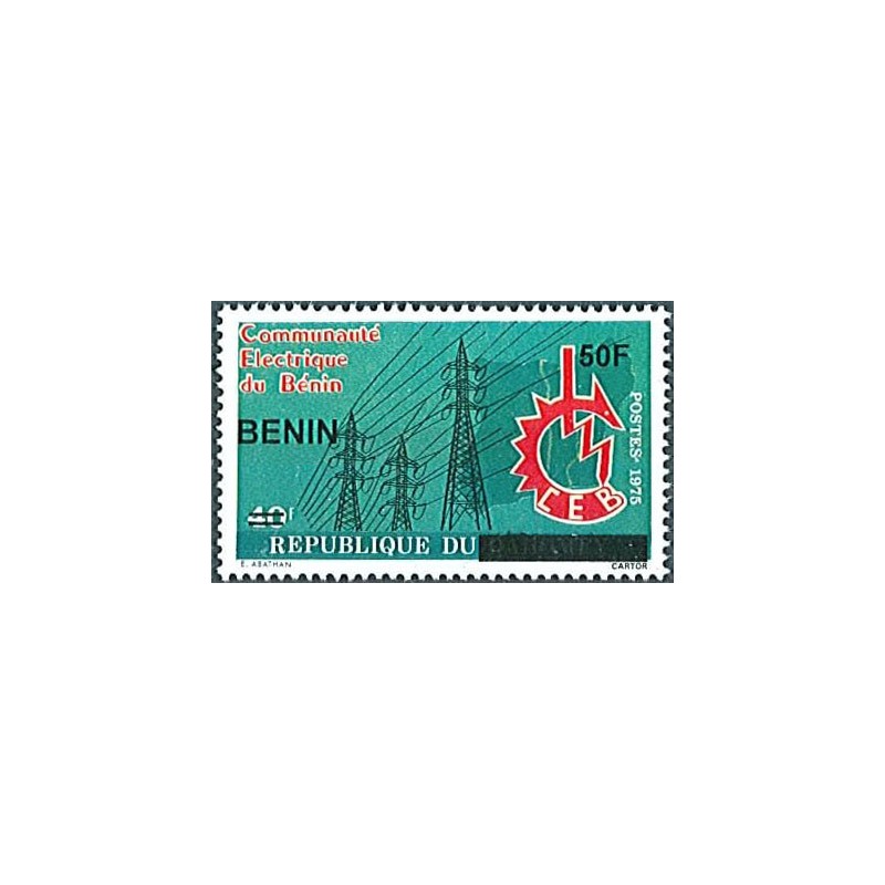 2009 - Mi 1582 - local overprint 50 f - Benin electric community - MNH