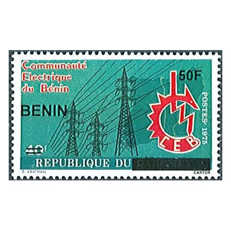 2009 - Mi 1582 - local overprint 50 f - Benin electric community - MNH