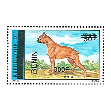 2009 - Mi 1508 - local overprint 300 f - Boxer dog - MNH