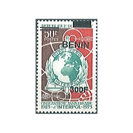 2009 - Mi 1507 - local overprint 300 f - 50th INTERPOL - MNH