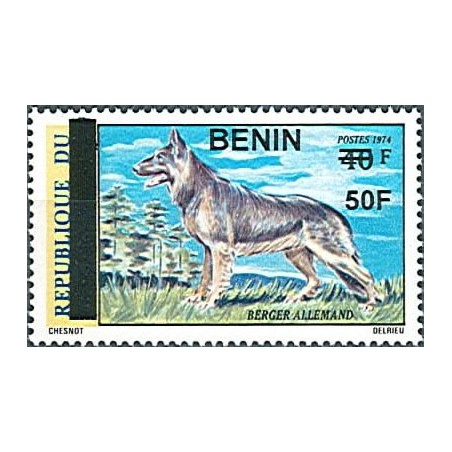 2009 - Mi 1580 - local overprint 50 f - Dog: german shepherd - MNH