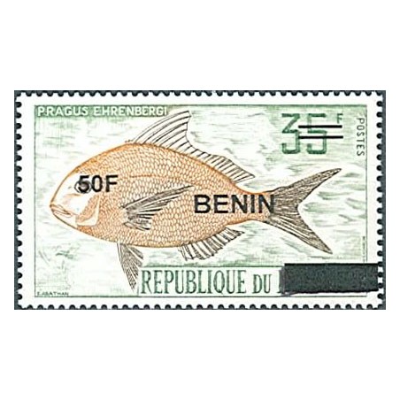 2009 - Mi 1575 - local overprint 50 f - Fish "Pragus Ehrenbergi" - MNH