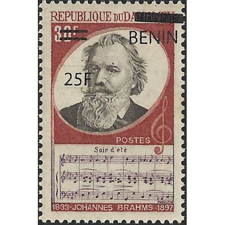 2009 - Mi 1490 - local overprint 25 f - Music: Bramms - MNH