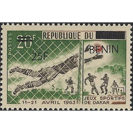 2009 - Mi 1480 - local overprint 25 f - Soccer 20 f - Freindship games, Dakar - MNH