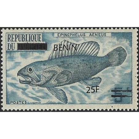 2009 - Mi 1473 - local overprint 25 f - Fish "epinephelus aeneus" - MNH